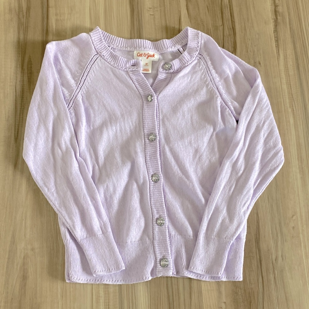 Cat and Jack•3T•Light Purple Girls Cardigan